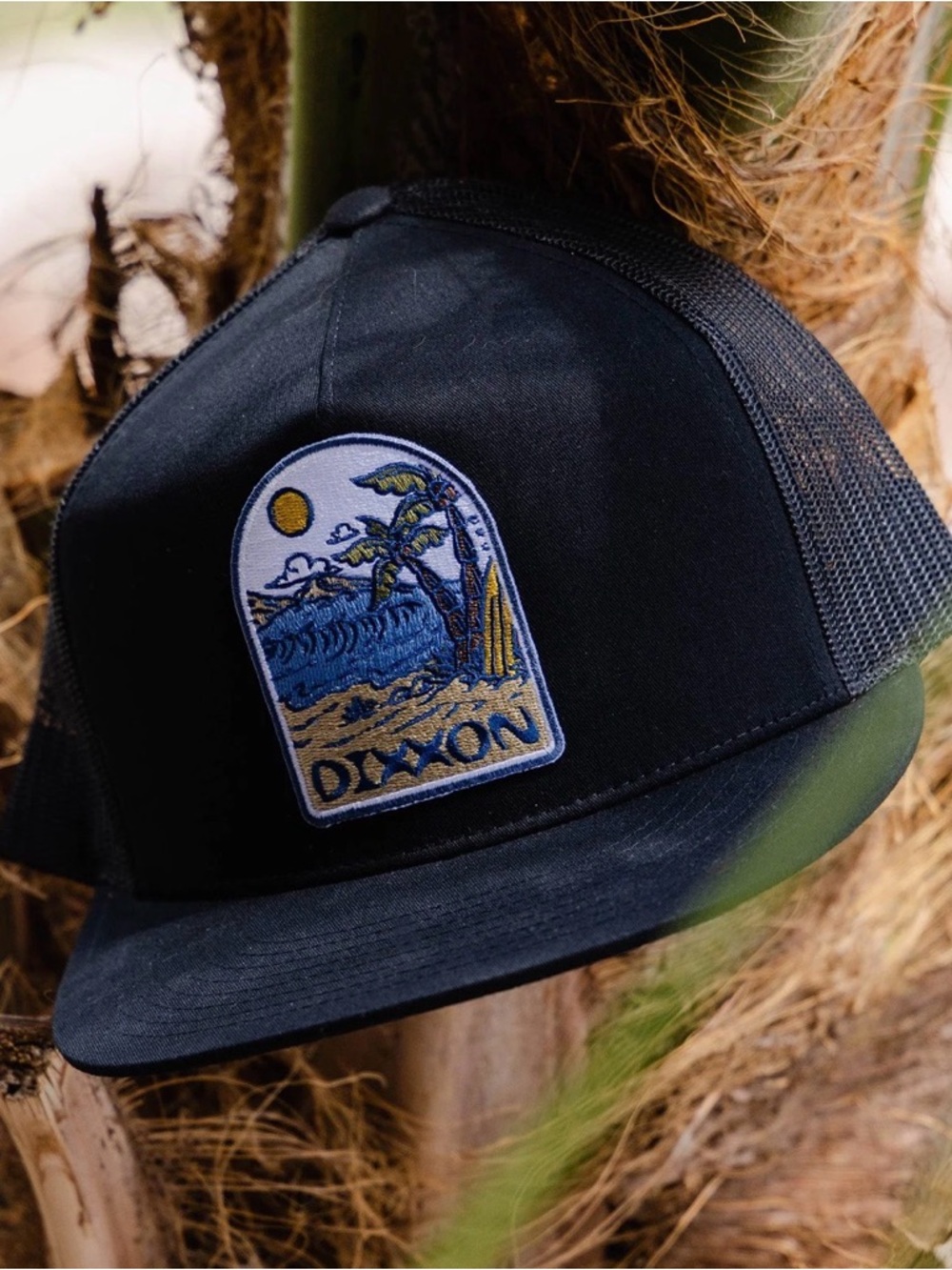 DIXXON SEASIDE FLAT BILL TRUCKER SNAPBACK - BLACK/BLUE/TAN